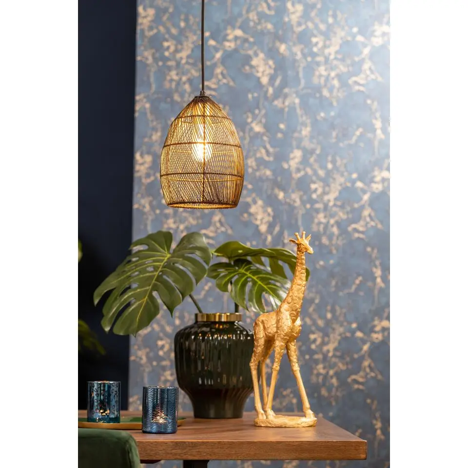 Hanglamp Meya - Zwart/Goud - &Oslash;20cm
