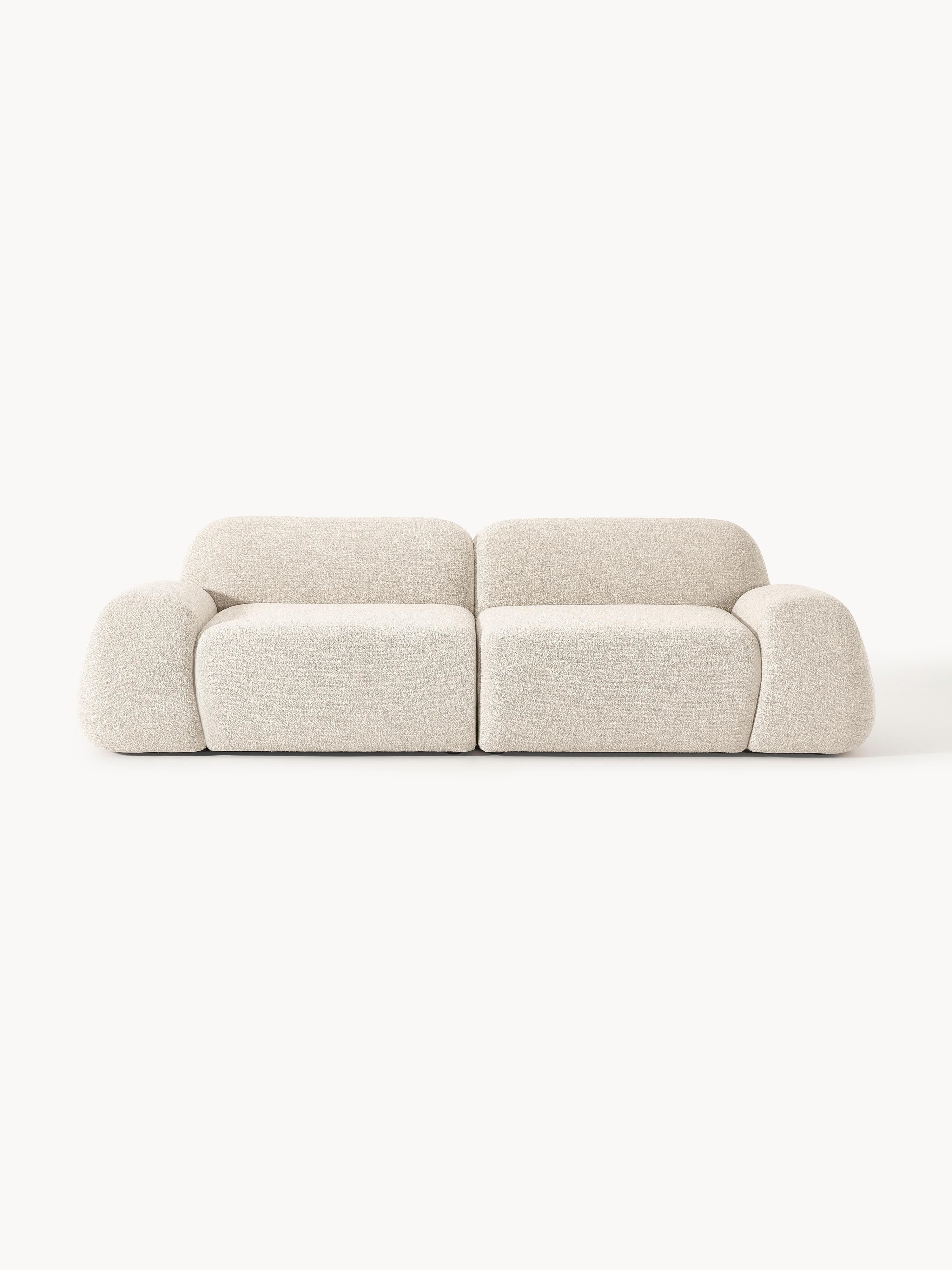 Modulares Bouclé-Sofa Wolke (3-Sitzer)