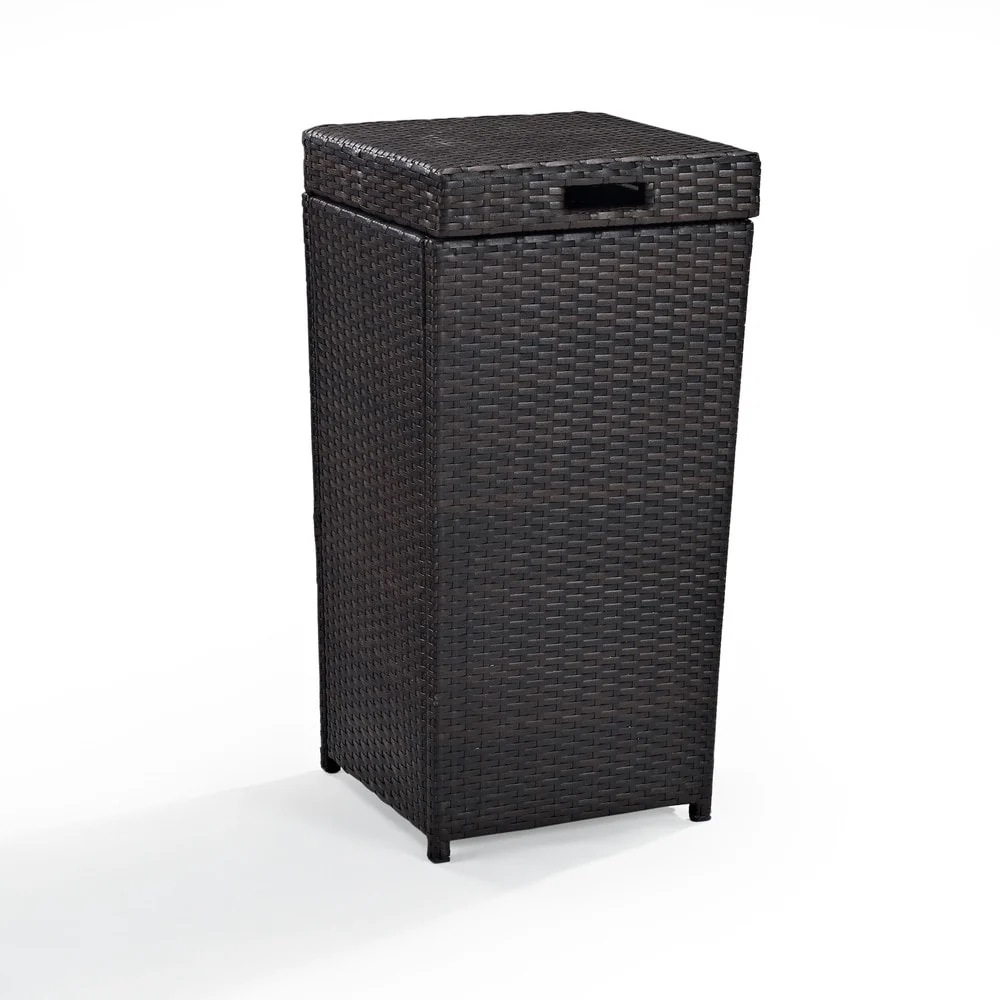 Crosley Palm Harbor Outdoor Wicker Trash Bin