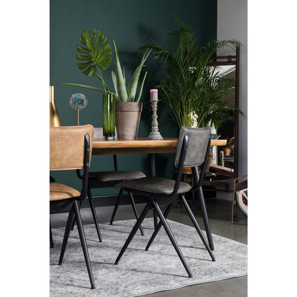 NEW WILLOW - 2 chaises en simili camel