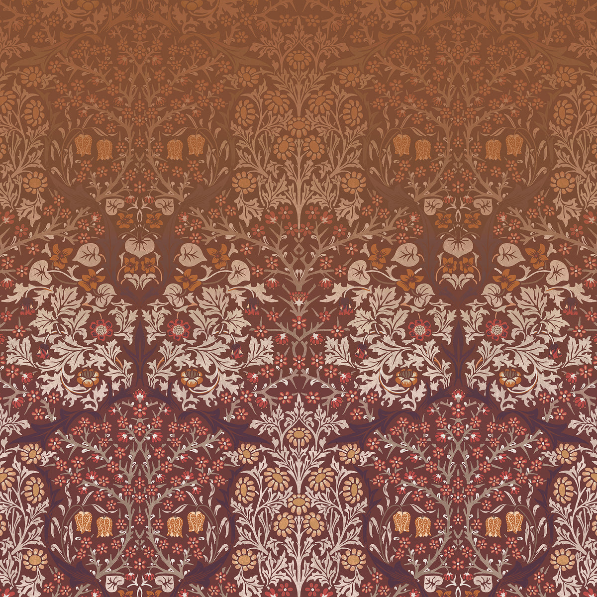 William Morris at Home Fotobehang - Blackthorn Red - 400x250 cm