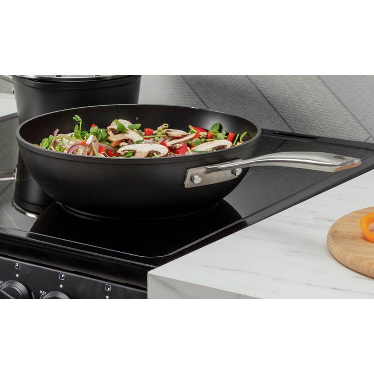 Habitat 28cm Hard Anodised Aluminium Wok