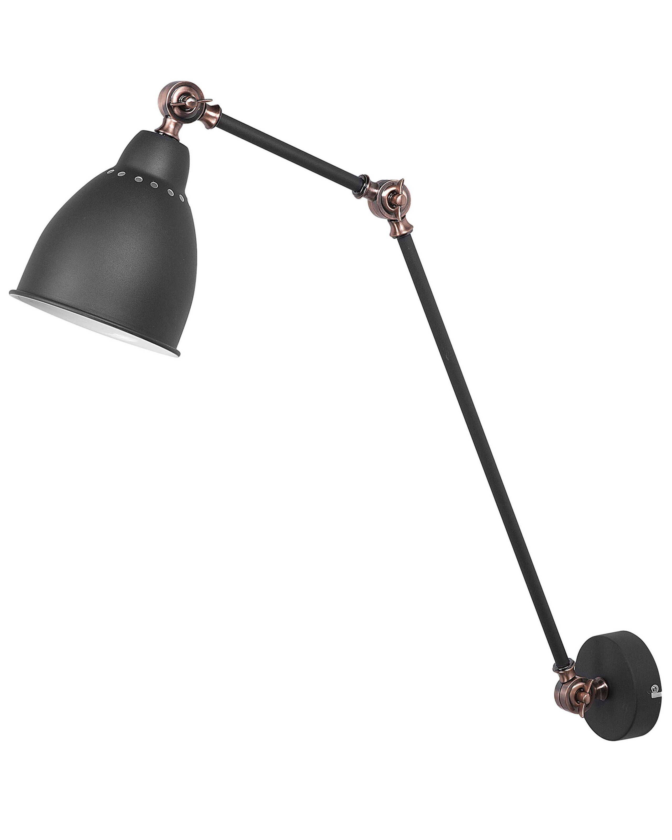 Kinkiet lampa ścienna metalowa czarny