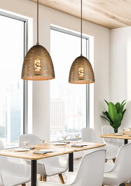 Lampa wisząca mosiądz SFINKS 1xE27x60W wym: 125x20x20 cm Candellux