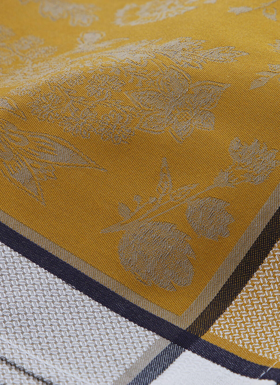 TORCHON EN JACQUARD DE COTON INTZ OCRE