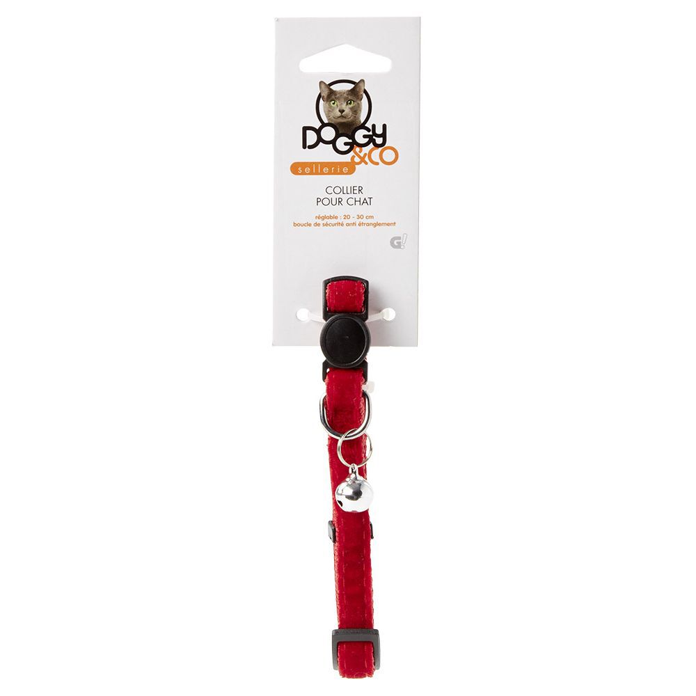 Collier réglable pour chat avec grelot