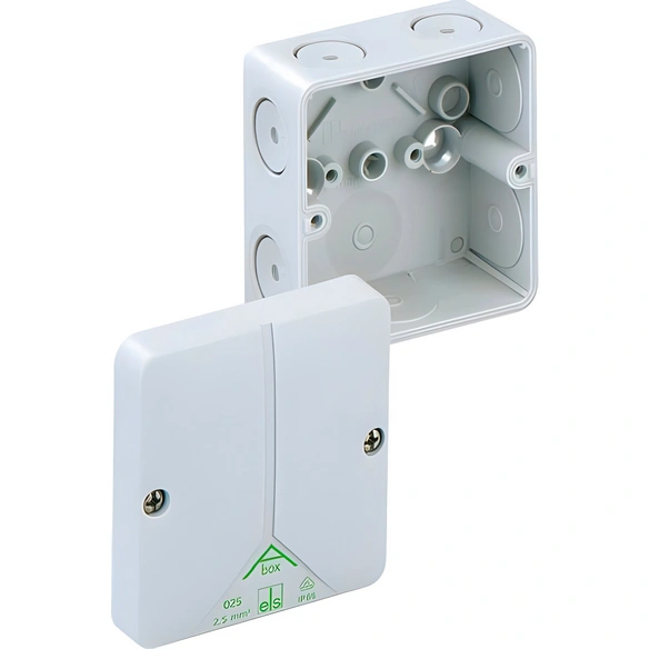 Abzweigkasten, Abox, 80x80x52 mm, Grau