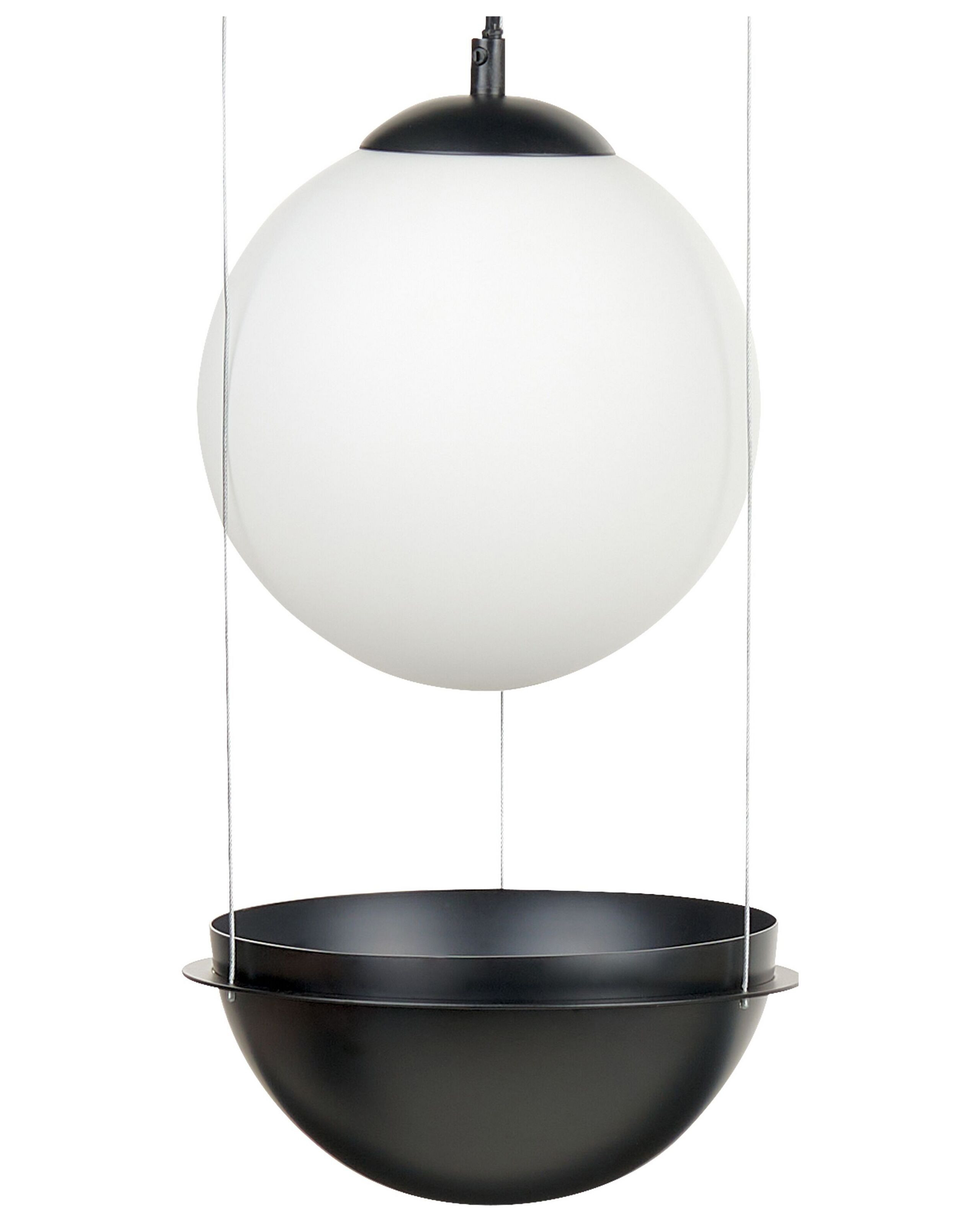Lampa wisząca okrągła szklany klosz
