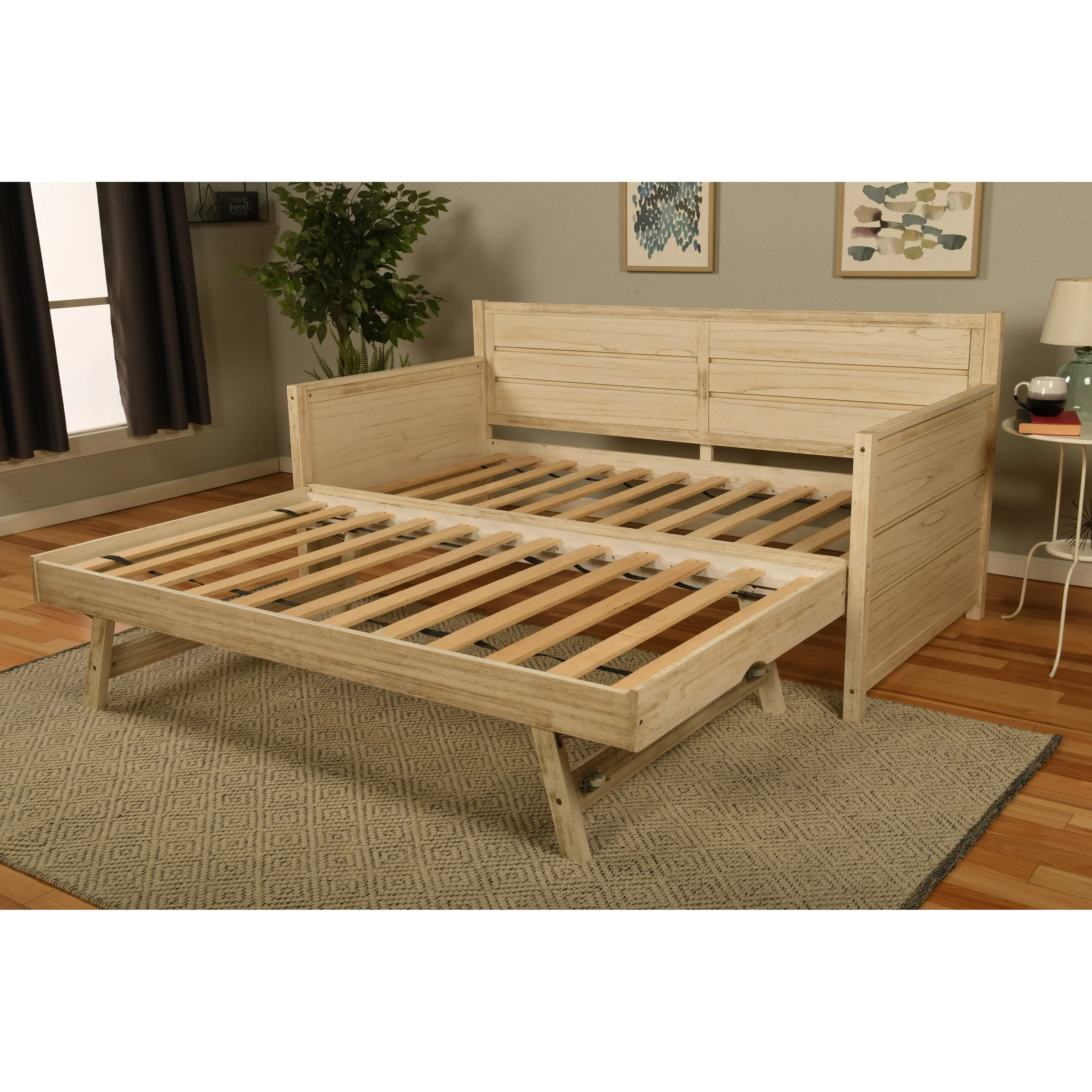 Somette Marisa Daybed Frame with Pop Up Trundle (Mattress not included)