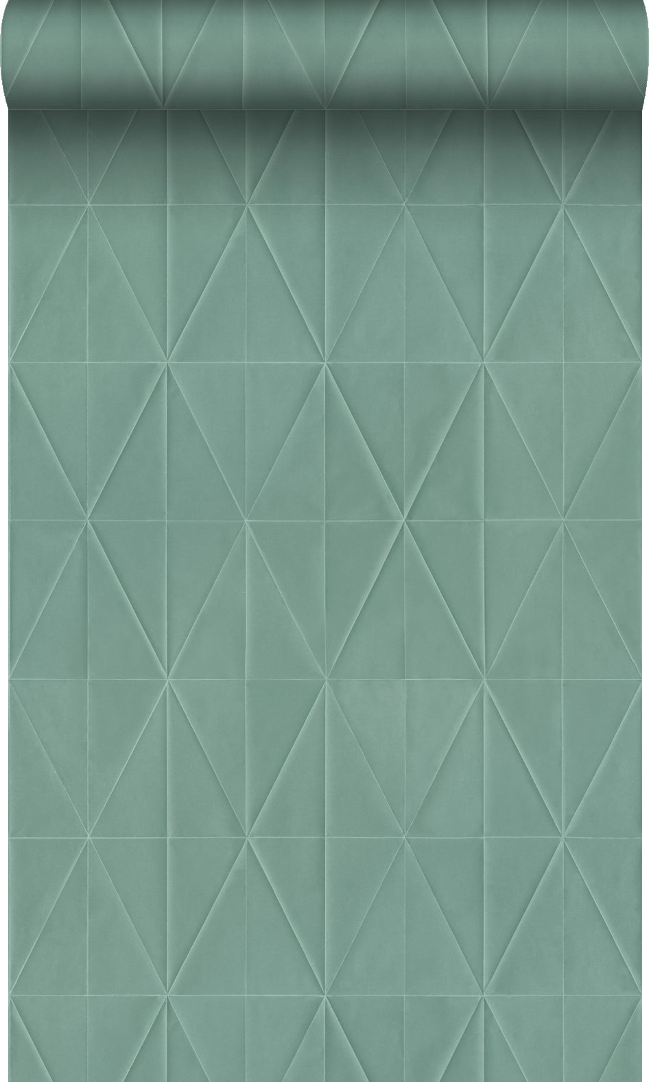 Origin Wallcoverings behang origami motief vergrijsd groen - 53 cm x 10.05 m - 347858