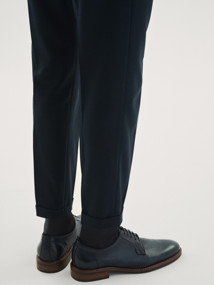 Men's navy blue derby shoes