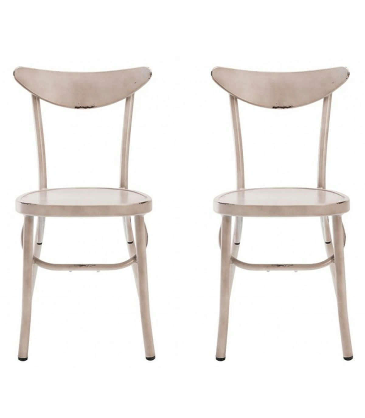 MARIE - Chaise en aluminium L45 cm - lot de 2