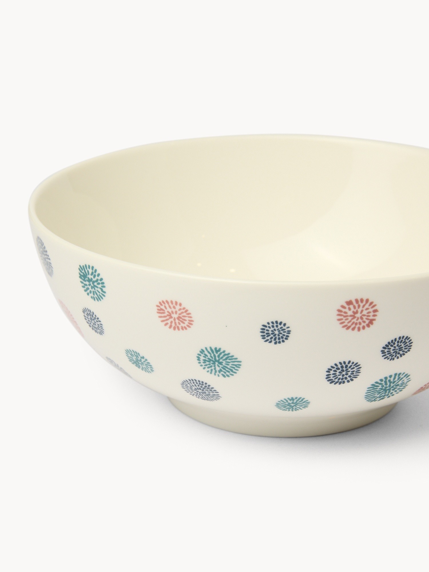 Insalatiera in new bone china motivo a fiori - Prezzo di lancio