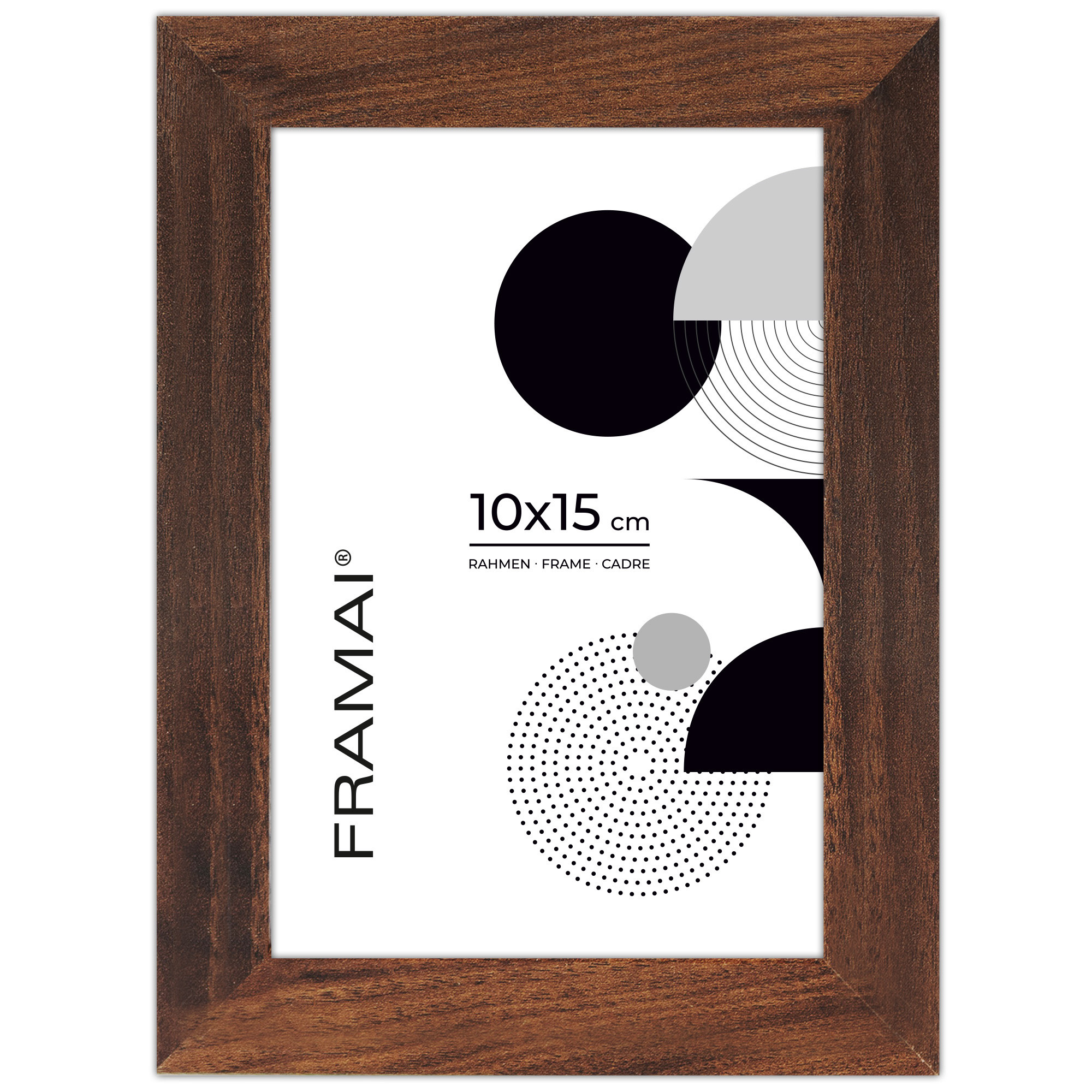 Brązowa ramka na zdjęcia 10x15 cm rama MDF ramki zdjęcie 15x10 cm FRAMAI®