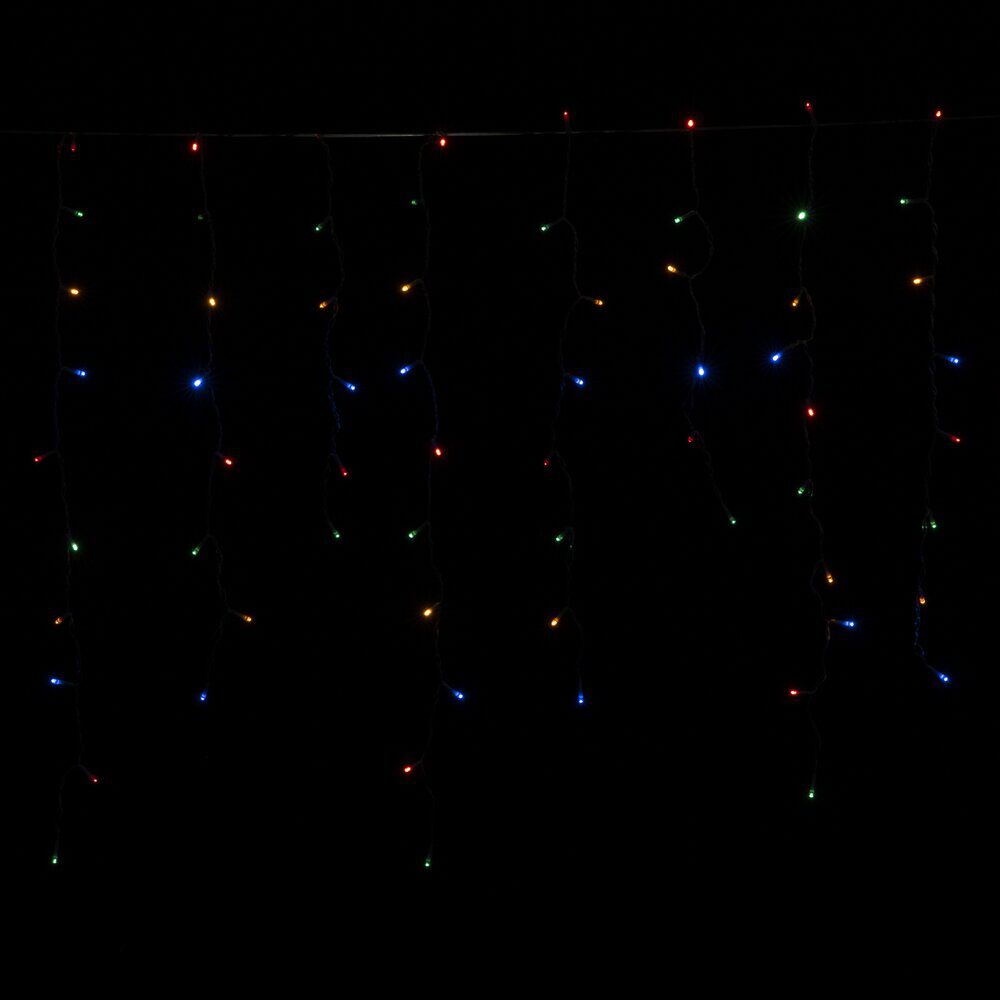 Guirlande de No&euml;l solaire lumineuse 190LED bordure toit multicolore L710cm