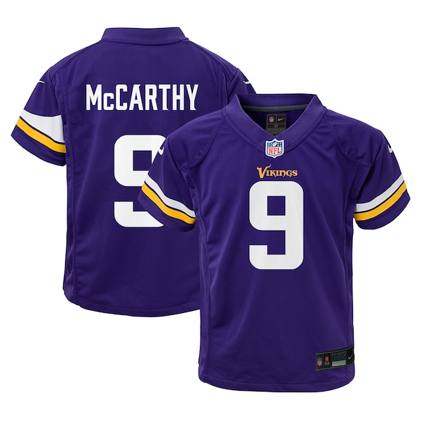 J.J. McCarthy Minnesota Vikings Nike Toddler Game Jersey - Purple