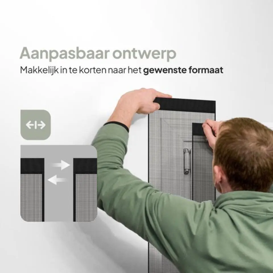 O'DADDY Lamellenhor deurhor �?118 x 260 cm �?glasvezel �?zwart