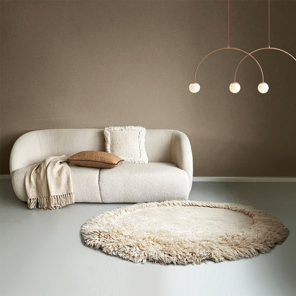 Malagoon Eboya Vloerkleed Ø 160 cm - Off-White