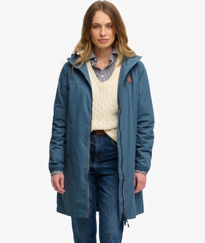Longline Tri Coloured Windbreaker Jacket