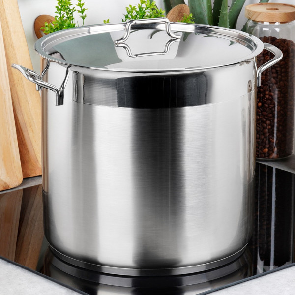 Garnek stalowy z pokrywką ANETT 30 cm, 18 l