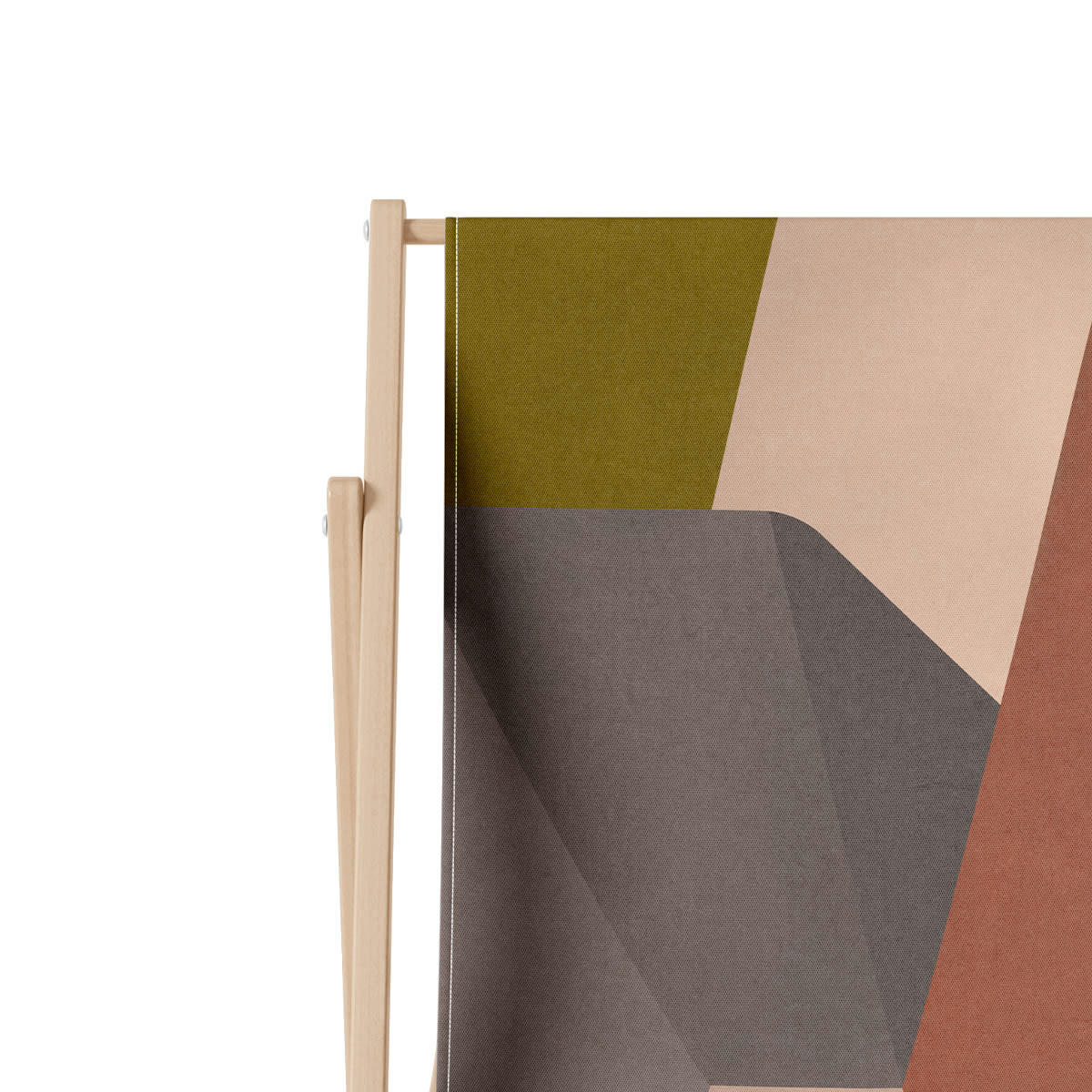 - Transat graphique bois de hêtre beige