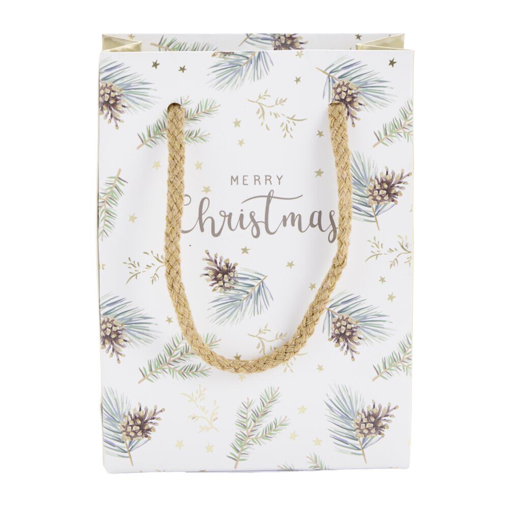 Sac cadeau de No&euml;l petit modèle H14.5cm (2 modèles)