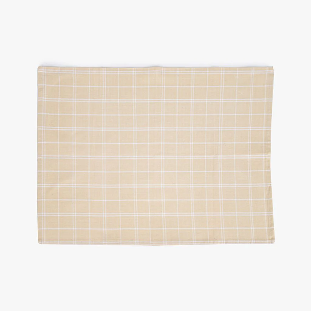 Conjunto de dois panos de Cozinha Xadrez Bege, Bordeaux e Branco CHECKS