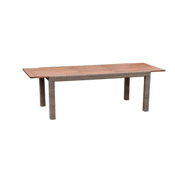 Ausziehtisch, BxTxH: 100 x 180 x 76 cm, schilf