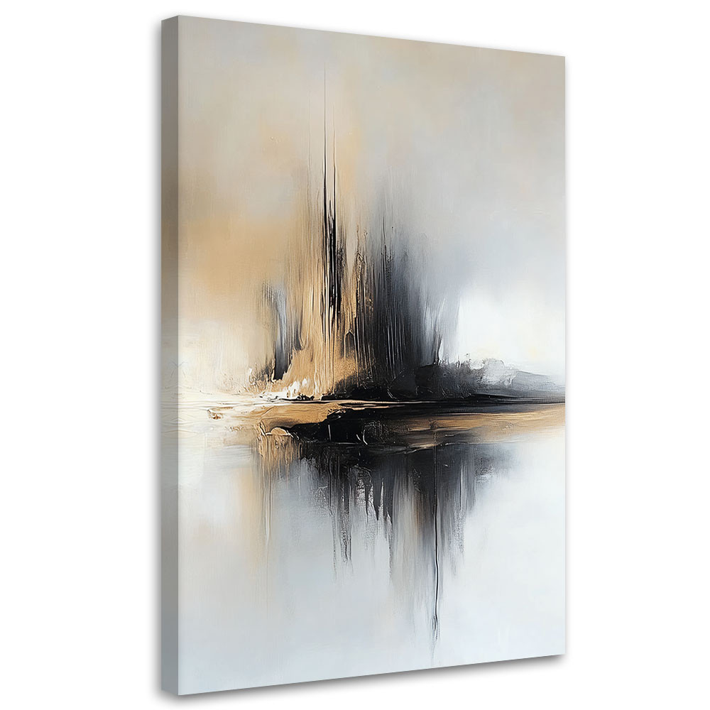Feeby Obraz na płótnie, Abstrakcja Beżowo Szara 40x60