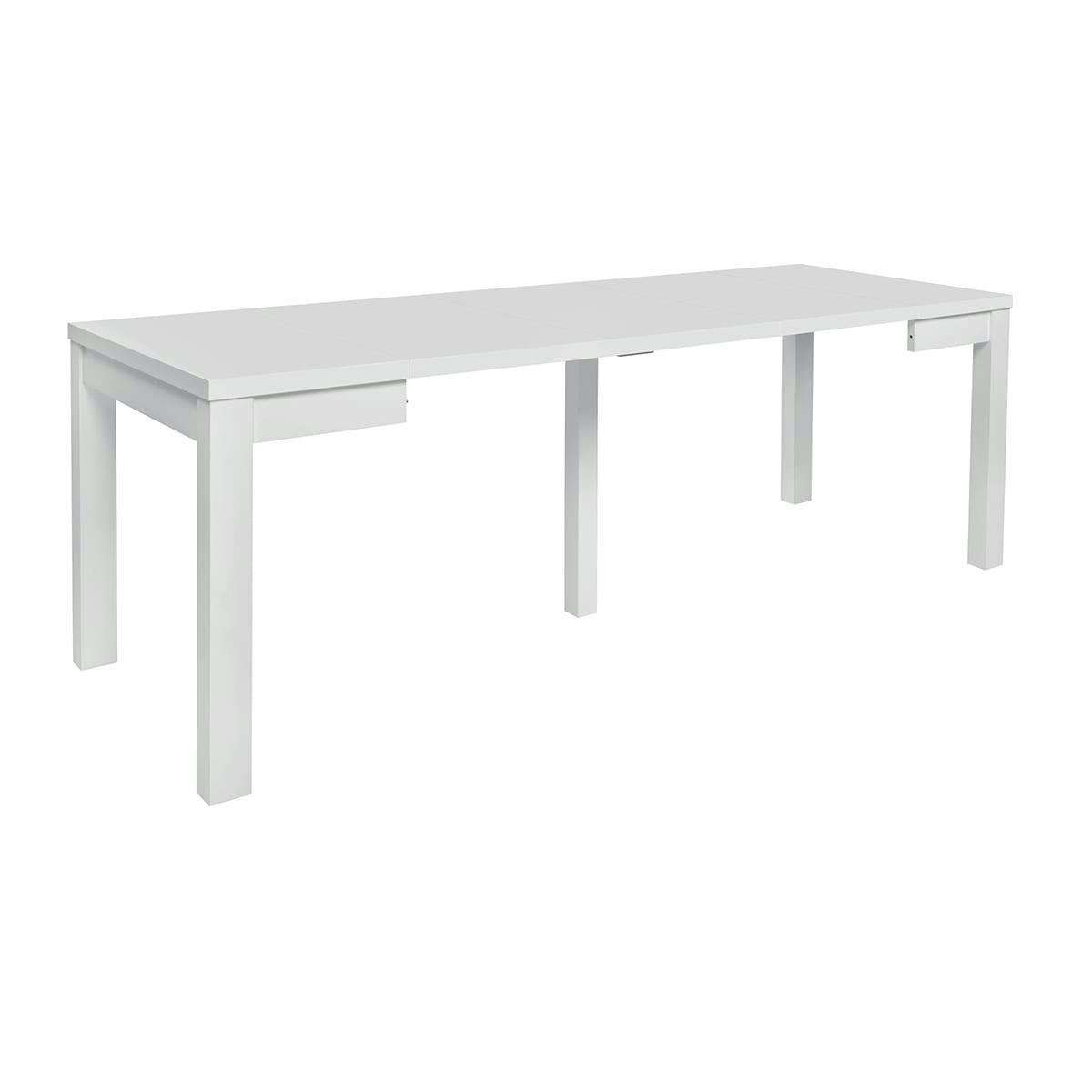 - Table à manger extensible 2 à 8 places stratifiés blanc