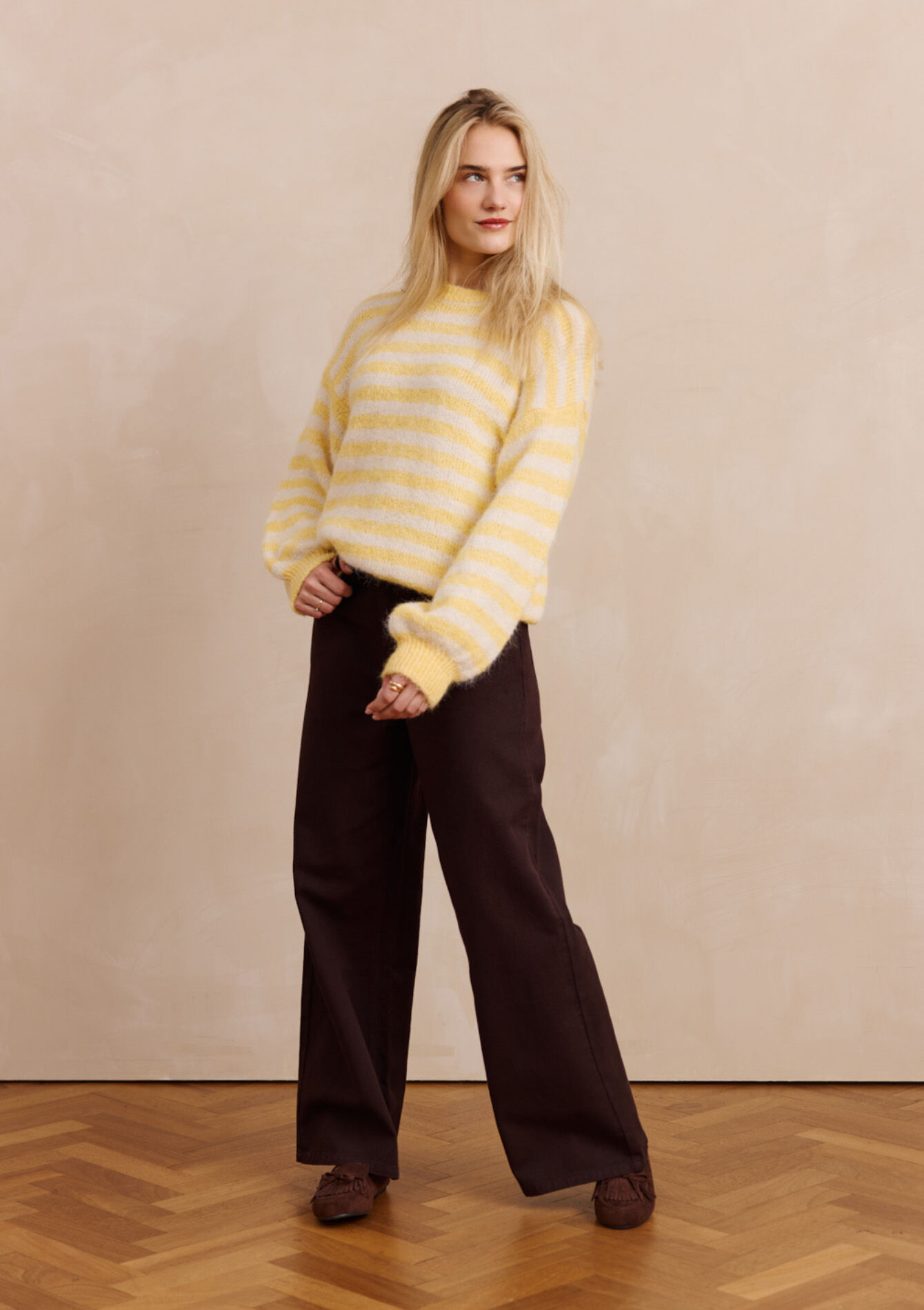 Wijde broek met normale taille