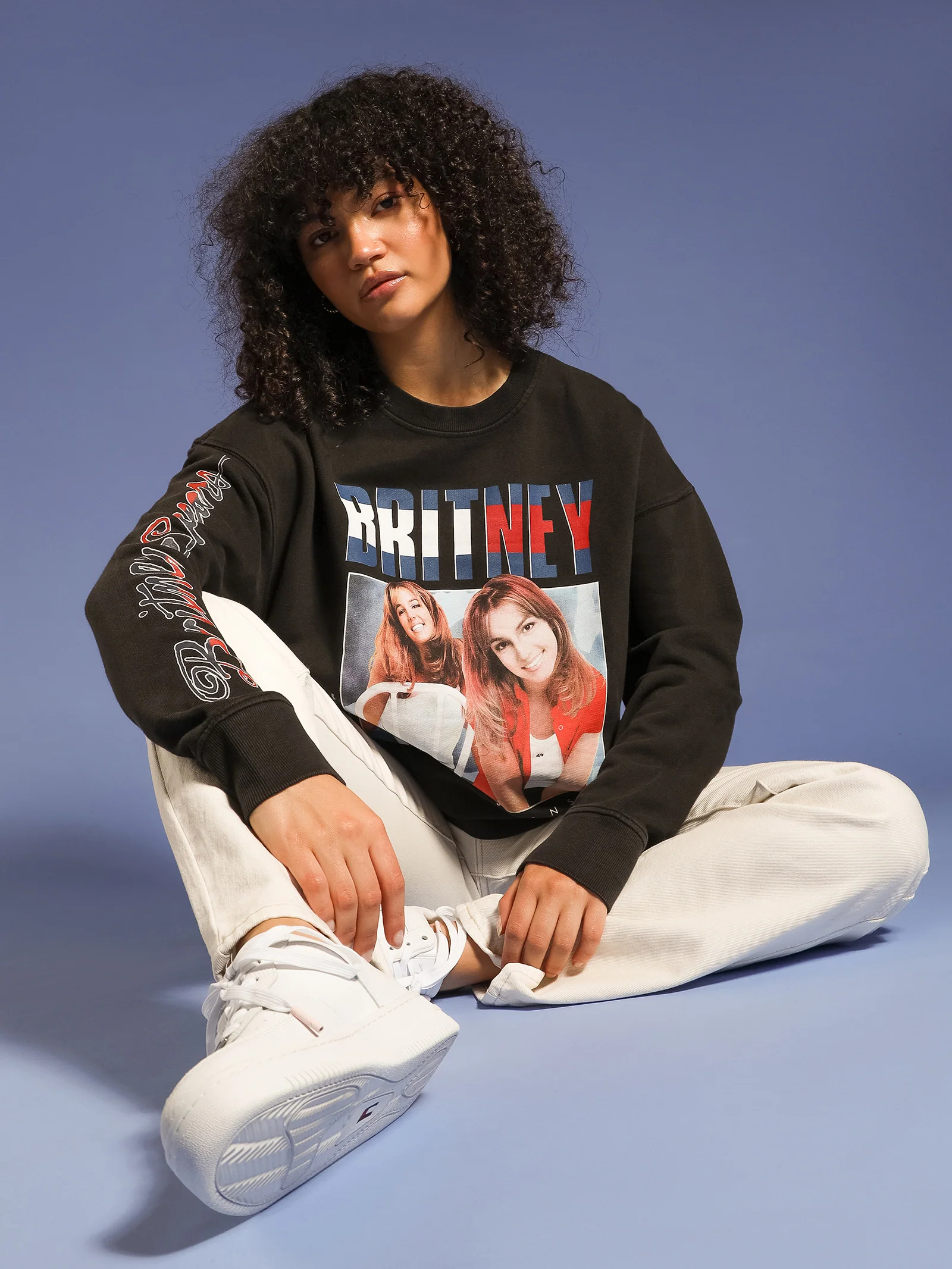 Music Revisited Britney Spears Oversized Long Sleeve T-Shirt