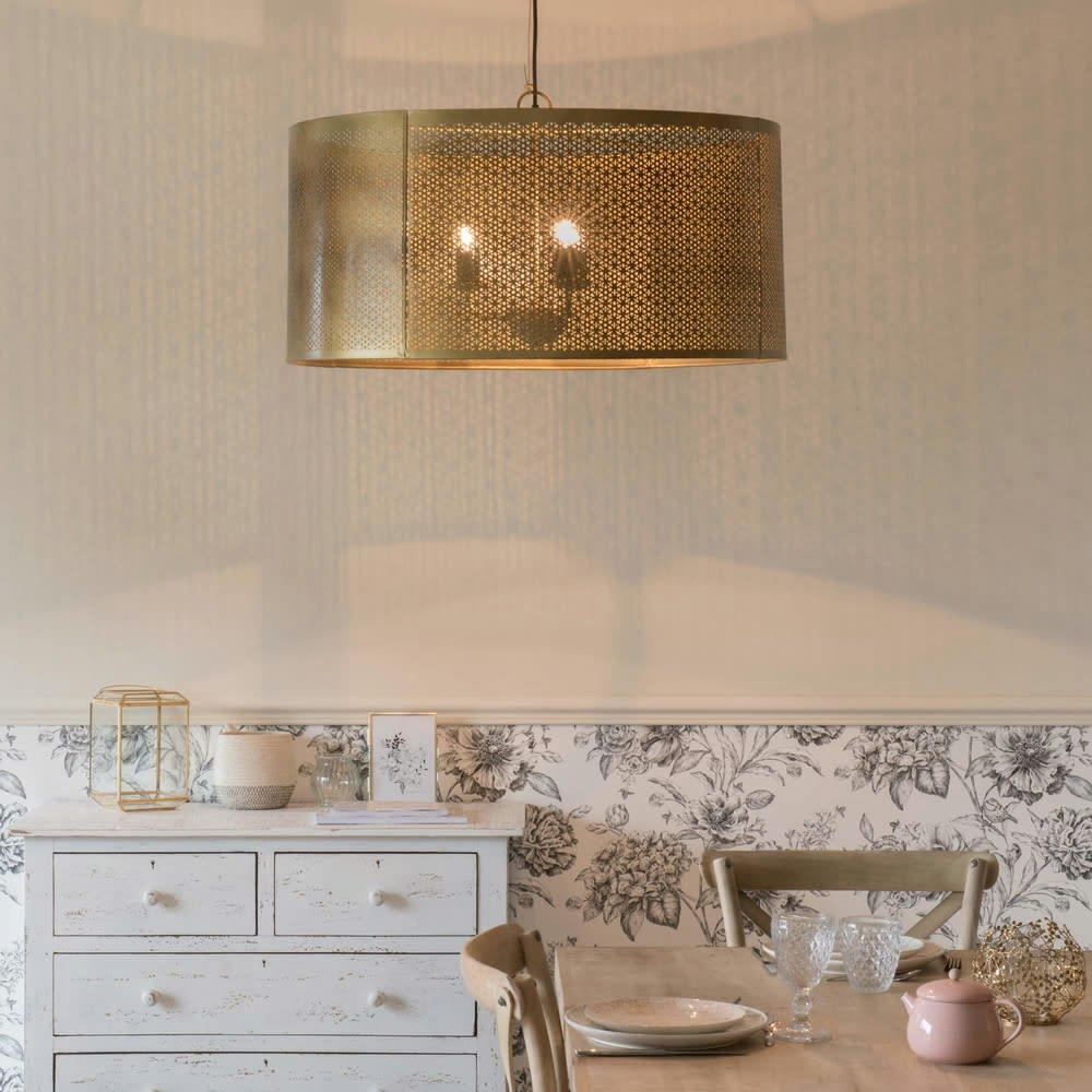 Masala - Suspension en métal ciselé doré D77