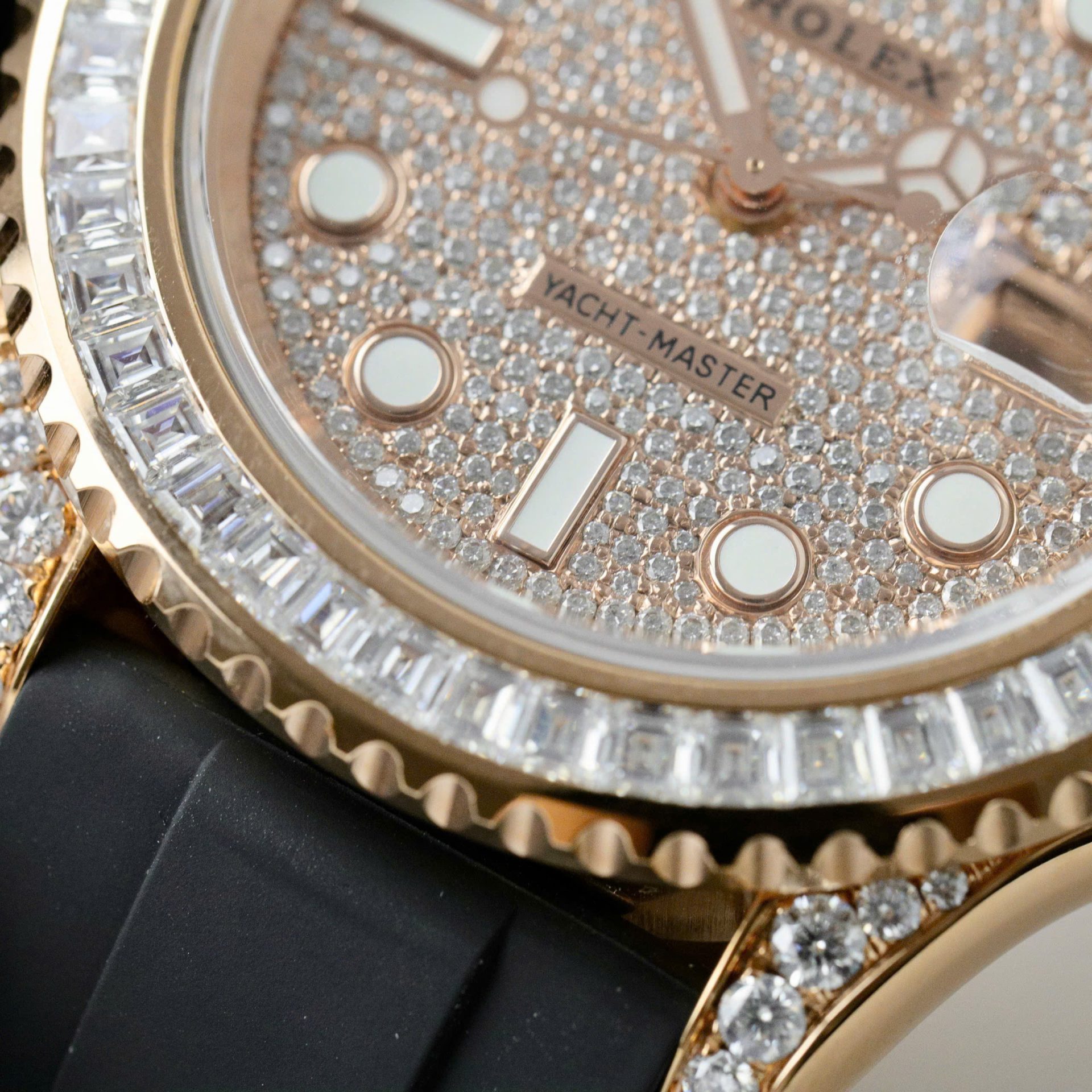 Rolex Yacht-Master RG Plated Diamond Dial 40mm Oysterflex Super Clone