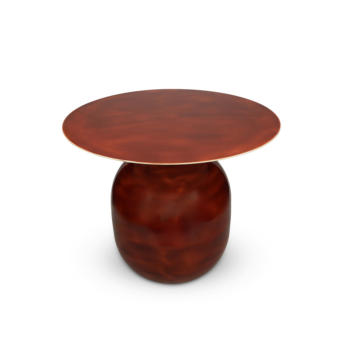 S|P Collection - Bijzettafel 50xH40cm metaal red clay Mio