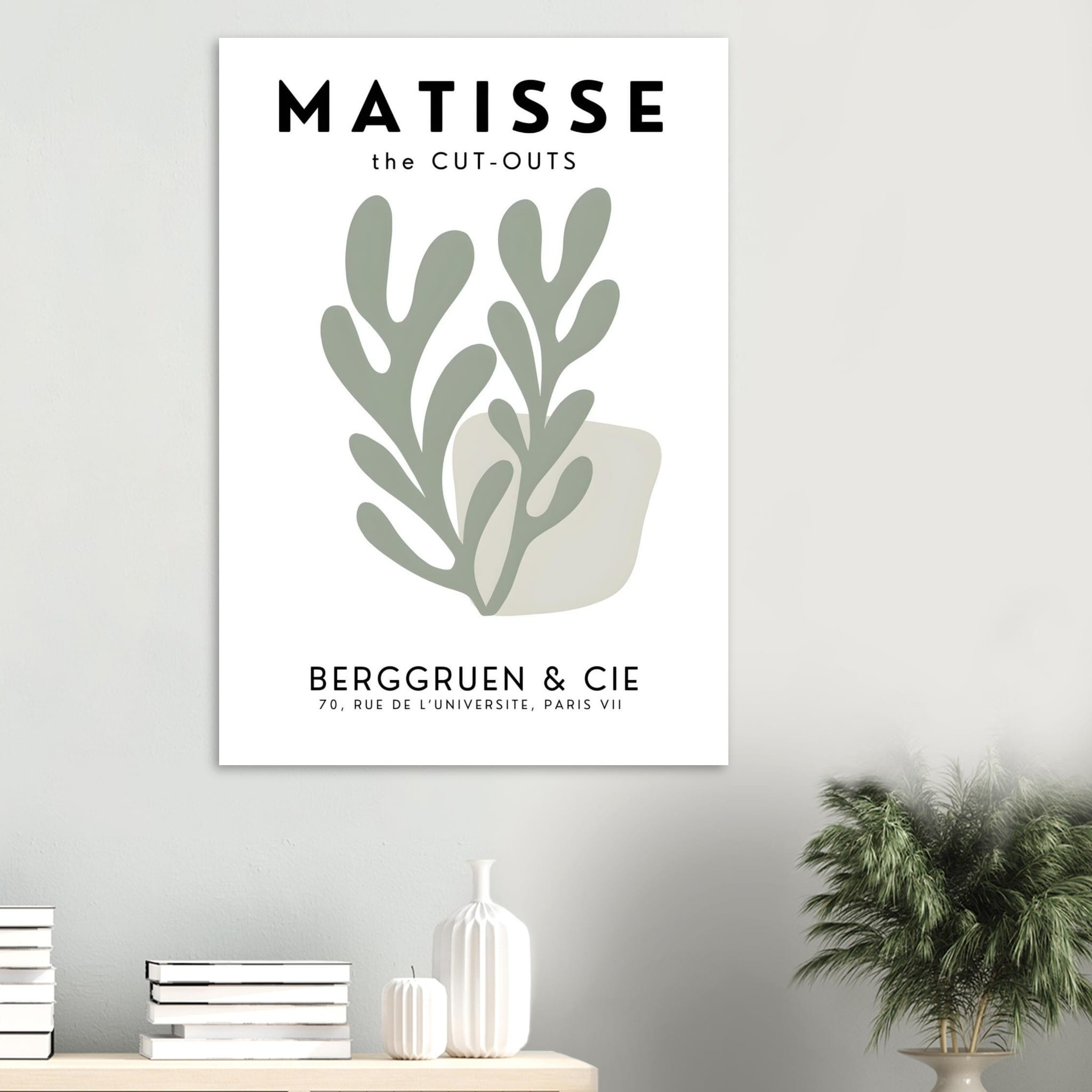 Artfulprints Poster Matisse – Whispers of a flower  - 70x100 cm - Grijs