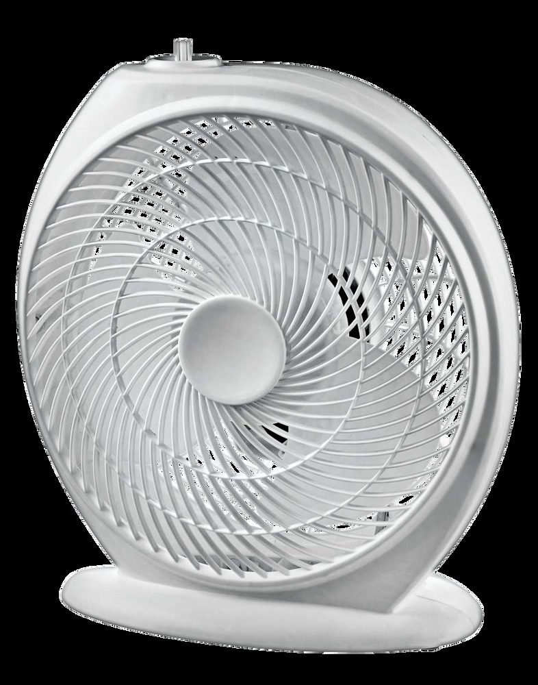 For Living Compact Portable Table/Desk Fan, 2-Speed, White, 10-in