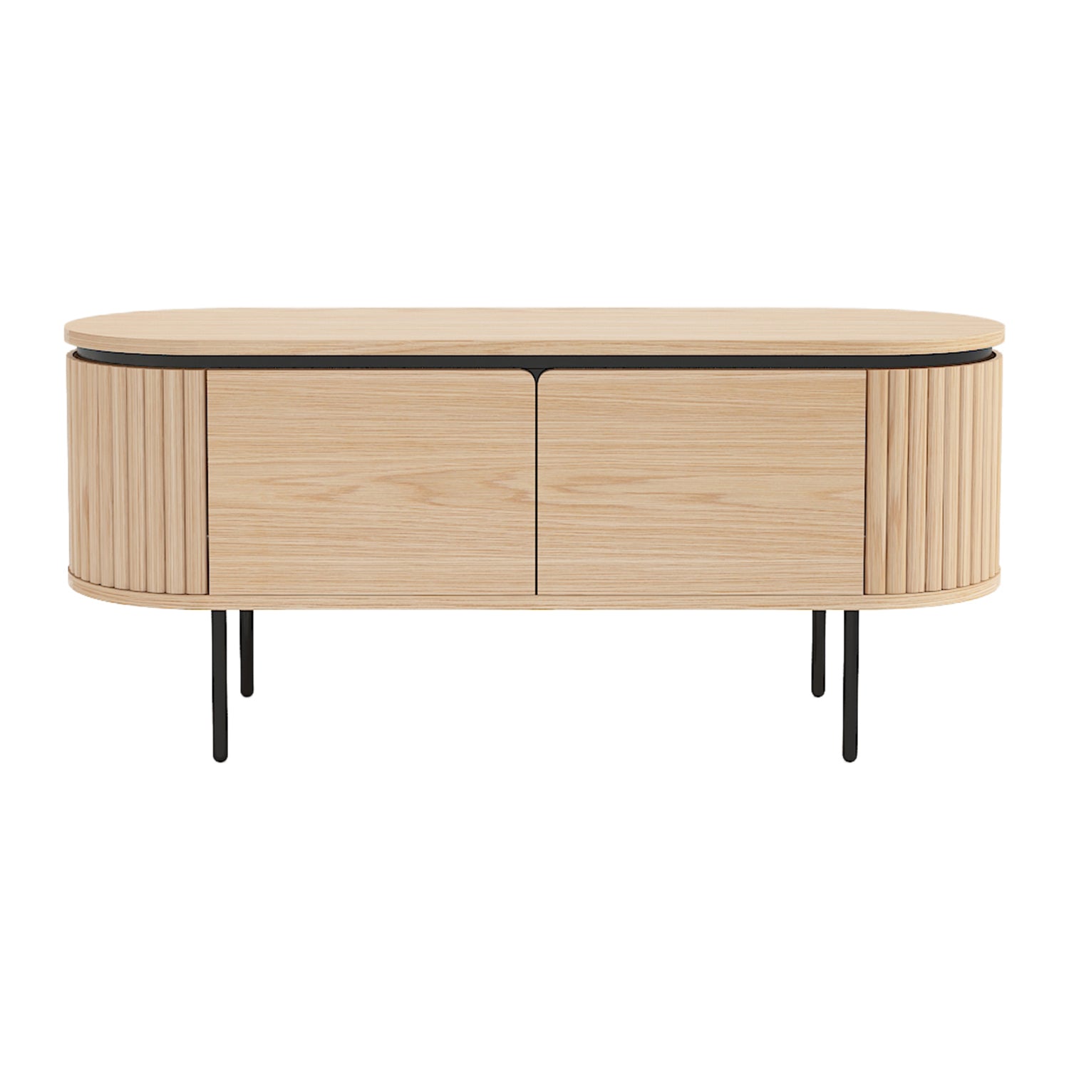 by fonQ Lameller Tv-meubel 2-deurs - Licht Eiken