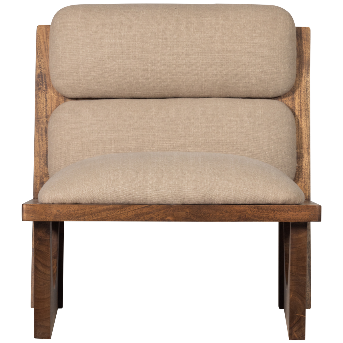 WOOOD fauteuil Opulent - Bouclé/Hout - Naturel - 75x70x80