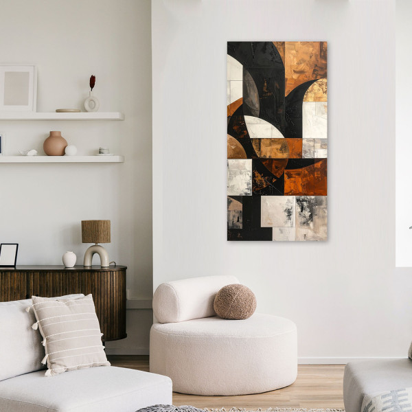 Obraz do salonu sypialni biura loftu, Geometryczne formy abstrakcja 40x80