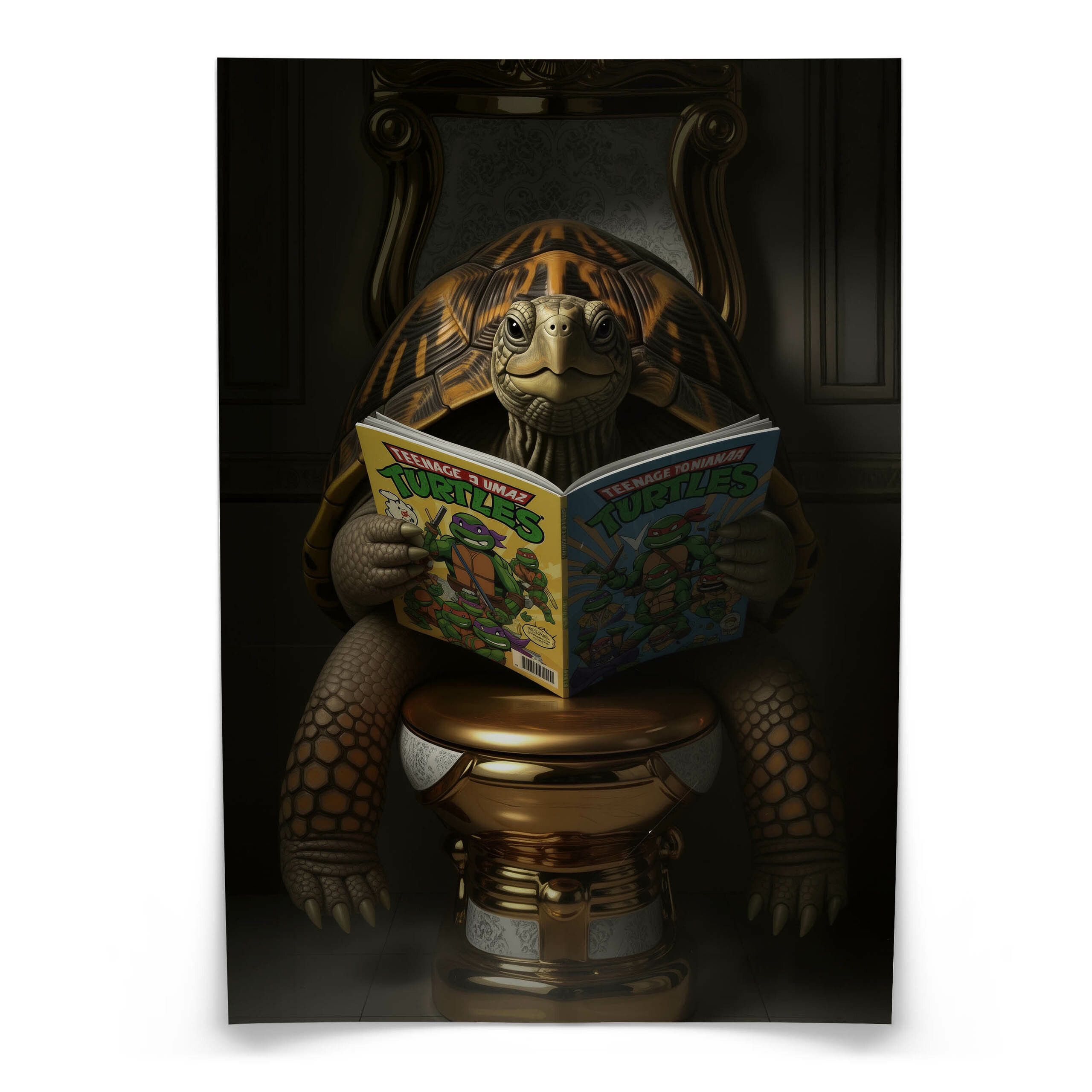 Plakat Żółw z komiksem 20x30cm