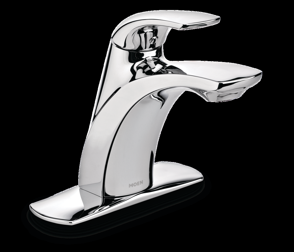 Moen® Zarina Single Handle High Arc Single Hole 4-in Centerset Bathroom Sink Faucet, Chrome