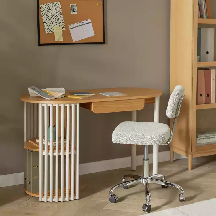 Habitat Rita 1 Drawer Office Desk -Natural