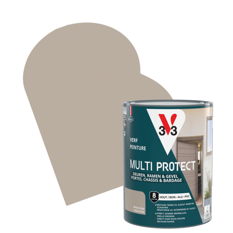 Laque Multi Protect beige satiné 0,75 L V33
