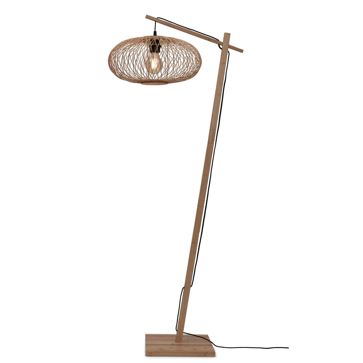 GOOD&MOJO vloerlamp Cango - bruin - Ø40cm
