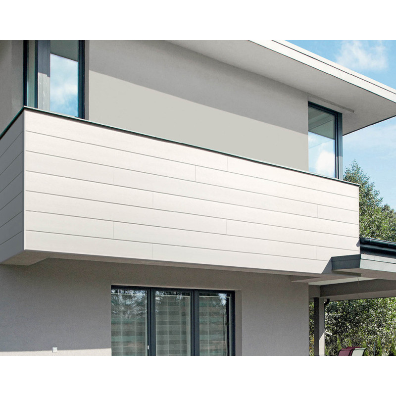 Lambris extérieur blanc en PVC 240 x 18,5 x 0,6 cm 6 pièces DUMACLIN