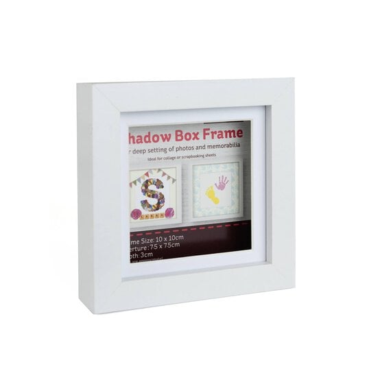 White Shadow Box Frame 10cm x 10cm