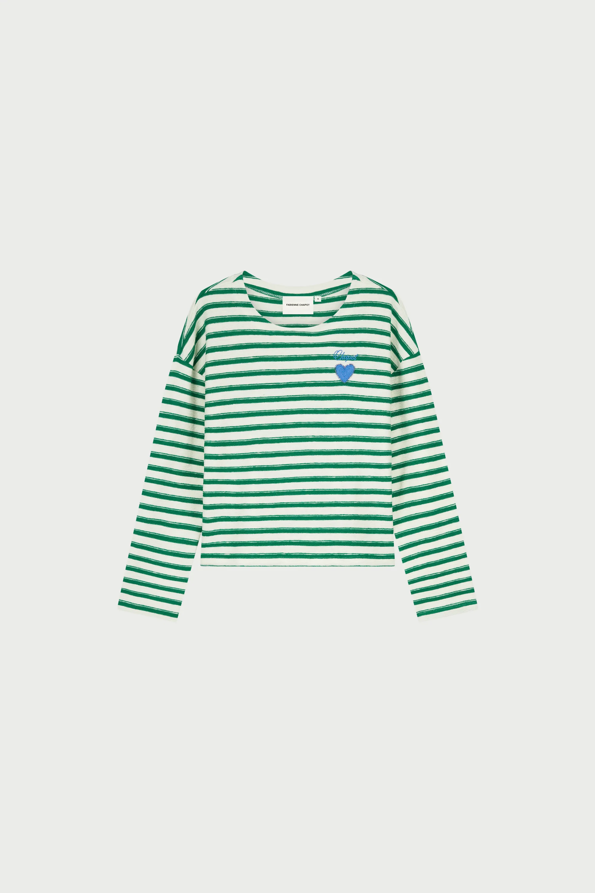 Celina Top | Cosy White/Green