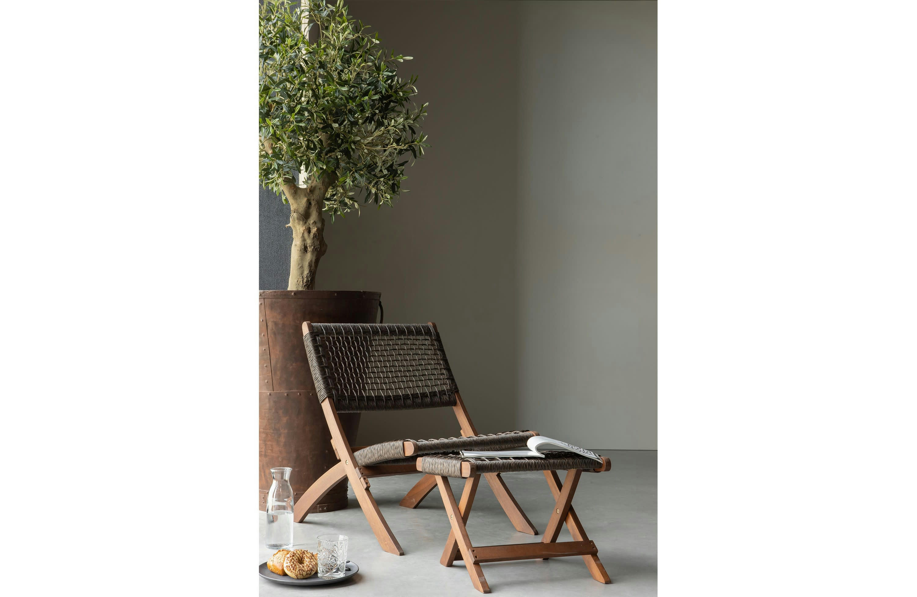 LOIS - Repose-pieds en bois marron