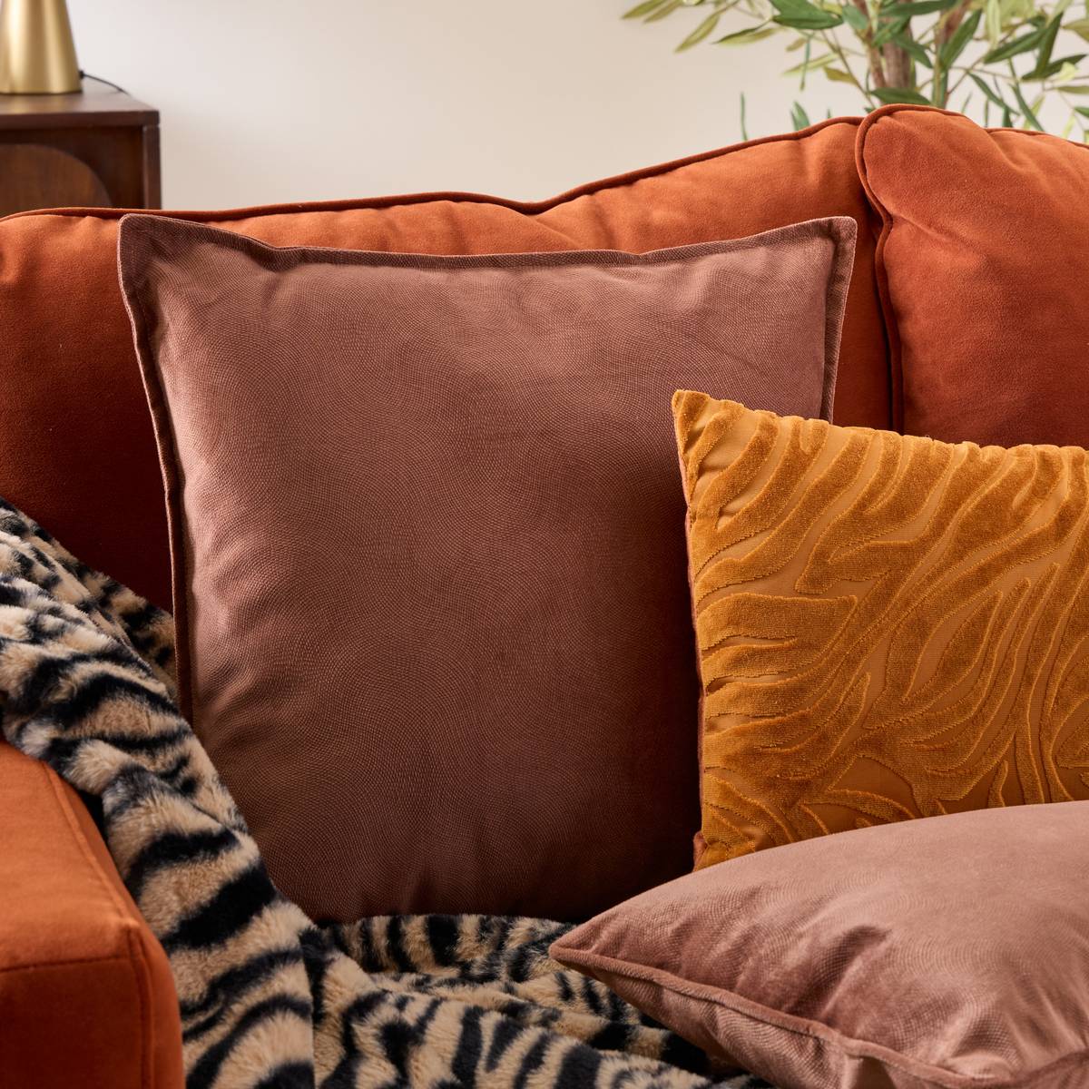 Cushion "Lilou Tonka Brown, 45x45 cm